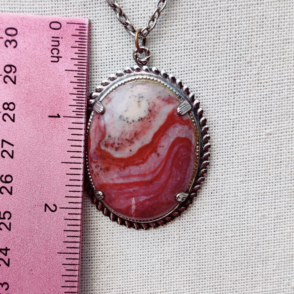 Vintage rhodochrosite healing necklace - Picture 5 of 16